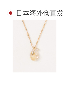 日本直邮欧州航路 女士 雪花滴坠项链 含干花玻璃【付后1h可退】