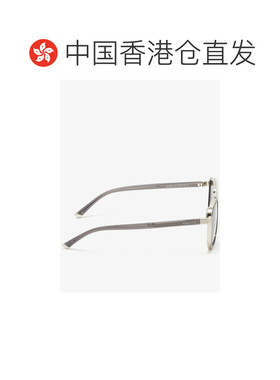 1h可退 香港直邮潮奢 Gucci 古驰 男士 灰色金属眼镜 859577I3330