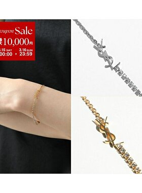 日本直邮SAINT LAURENT 女士 712345 Y1526 卡珊德拉 logo 莱茵石