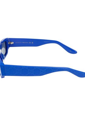 GUCCI 男士太阳镜 GG1592S004 CO 蓝色 几何框太阳镜