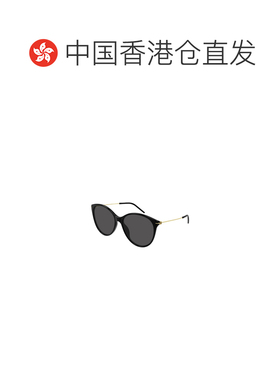 1h可退 香港直邮GUCCI 女士太阳镜 GG1268SA001 SS2025 黑色 徽标
