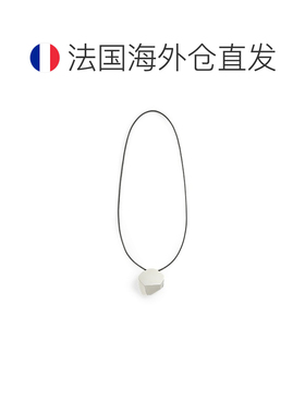 自营欧洲直邮Ralph Lauren拉夫劳伦 女士灰色皮革几何吊坠项链