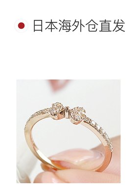 日本直邮(ber-ed-0215) 戒指 丝带图案 钻石戒指 0.2 克拉 K18 YG