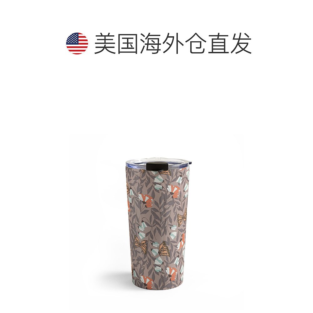 deny designsBluelela Monarch Garden 004 Travel Mug - blue 【 - 图1