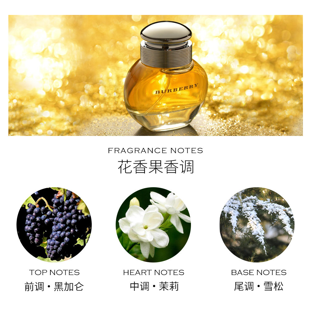 天猫国际海外仓直购美国直邮 Burberry博柏利同名经典女士浓香水100ml新旧包装交替2