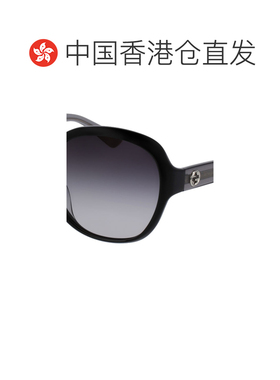 1h可退 香港直邮GUCCI 女士眼镜 GG0080S002 AW2022 黑色 徽标太