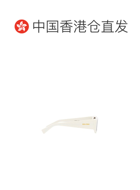 1h可退 香港直邮Miu Miu 缪缪 女士 徽标太阳镜 MU06YS white白色