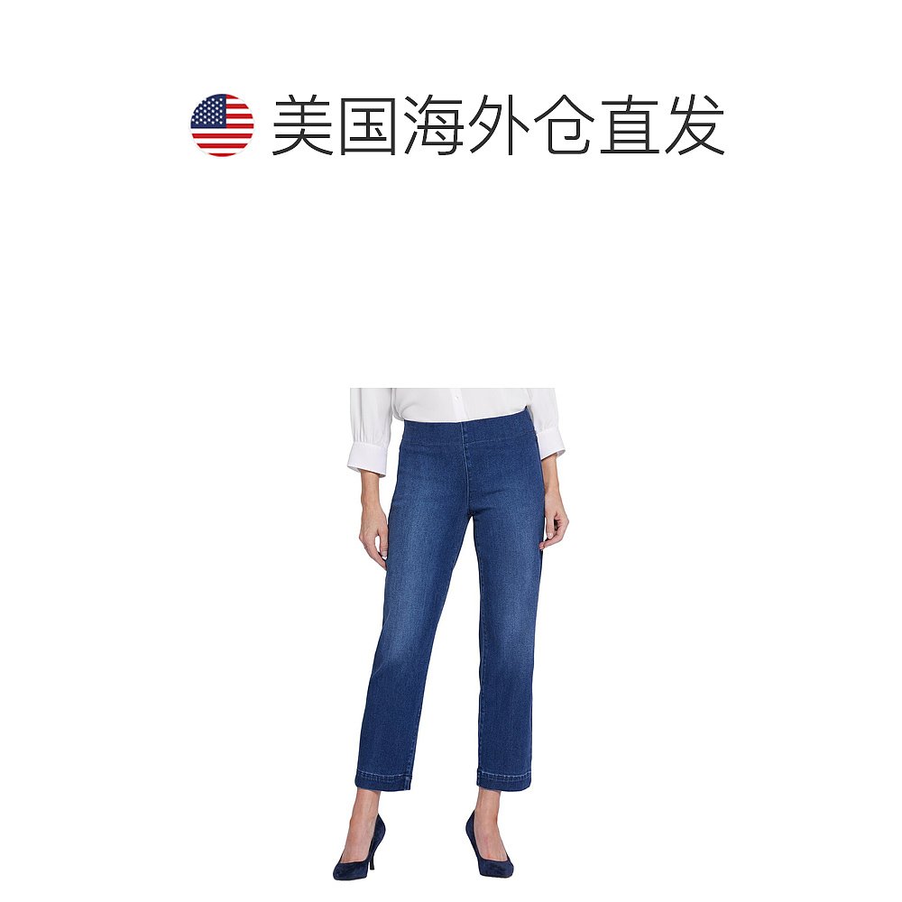 自营NYDJ Petite Bailey Missionblue Straight Leg Jean - blue - 图1