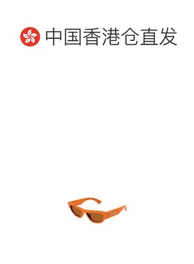 1h可退 香港直邮GUCCI 女士眼镜 GG1834S005 SS2025 橙色 几何框