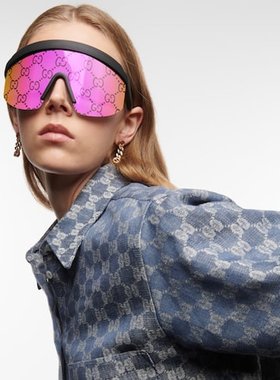 Gucci 古驰 女士 面具太阳眼镜 000919 colorful花色 舒适时尚