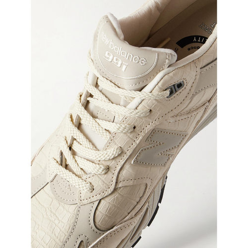 香港直邮New Balance  男士 991 V1 鳄鱼纹压花皮质运动鞋 M991CR - 图3