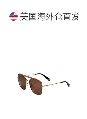 自营 polaroid宝丽来女式59毫米哑光玫瑰金太阳镜PLD6201-s-X-YYH
