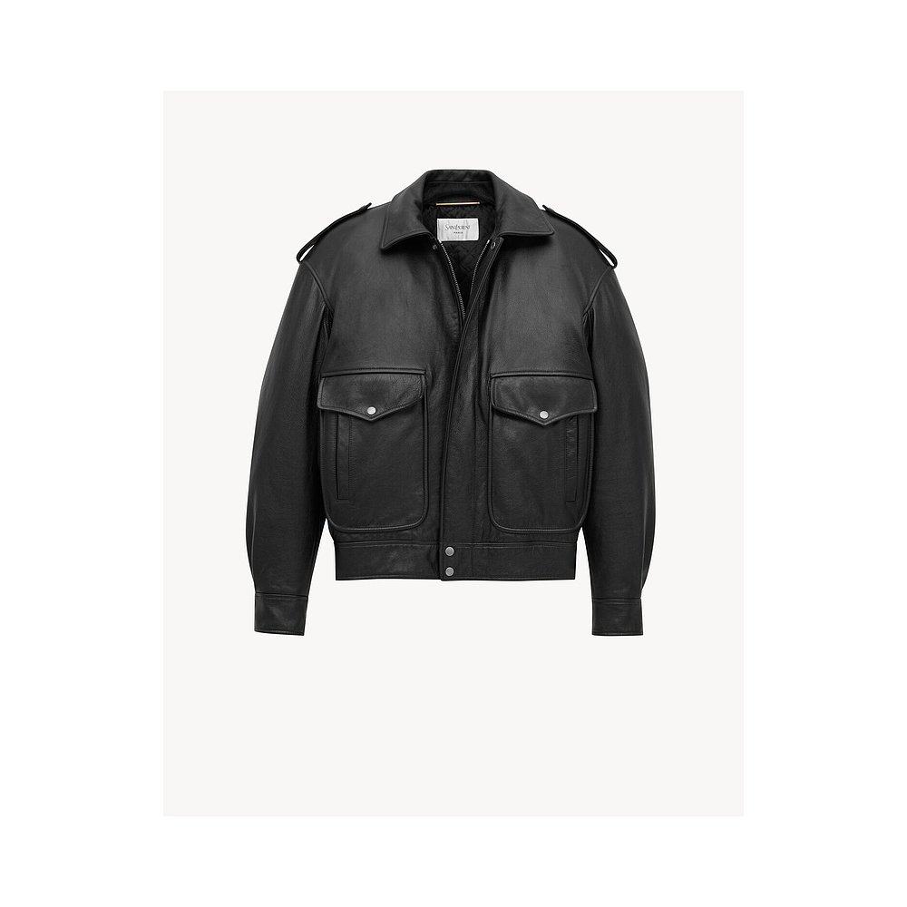 SAINT LAURENT 女士外套 844472YCPM21000 AW2025皮衣夹克,淘宝优惠券,粉丝福利购,淘宝优惠卷