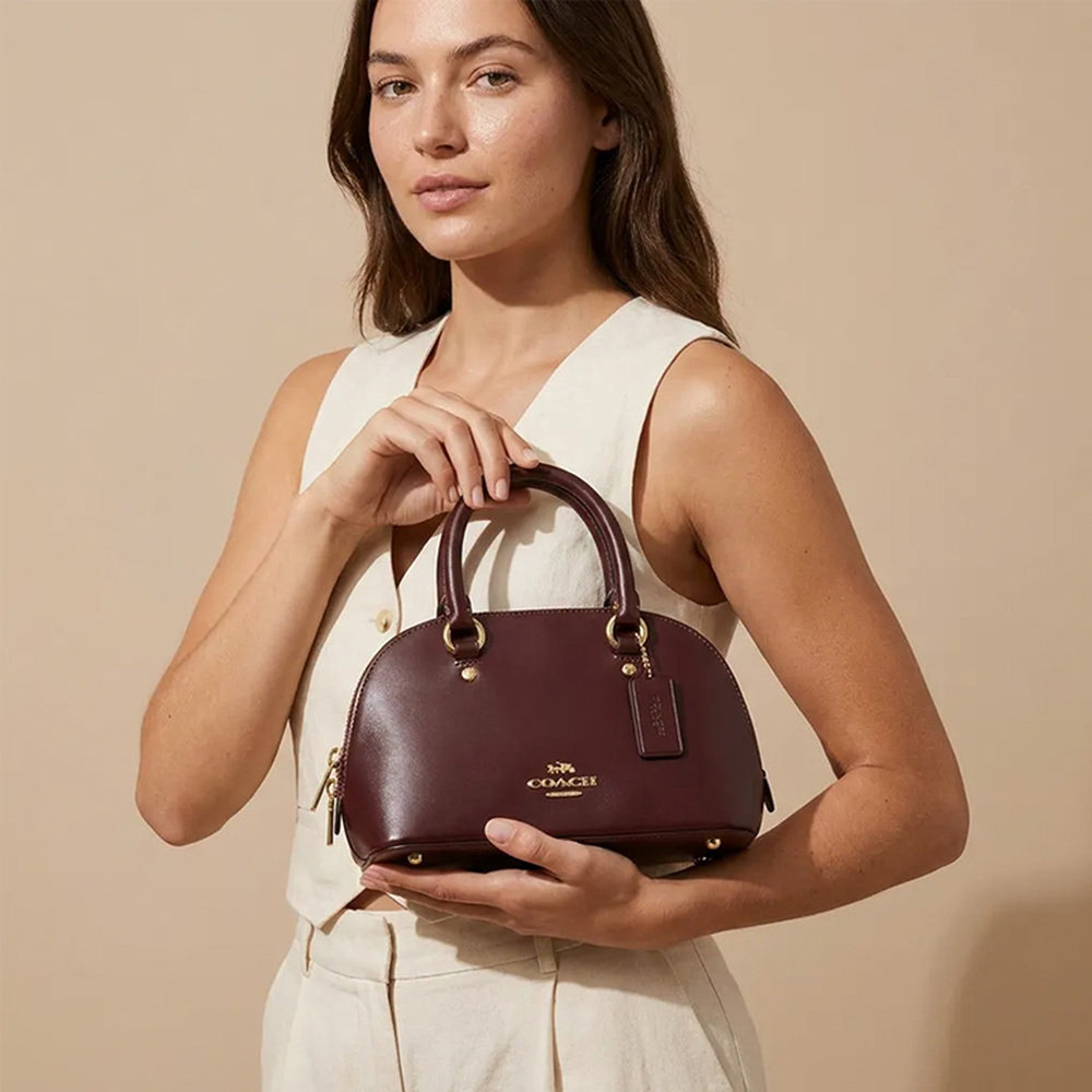 COACH outlet model SATCHEL LARA22 leather shoulder crossbody handbag CEA01