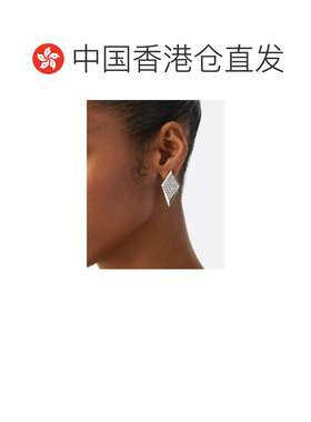 Versace 刀锋水晶耳环 10266121A00621配饰耳钉 【付后1h可退】