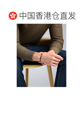 香港直邮潮奢 Dsquared2 二次方 男士 手链 black黑色 舒适时尚