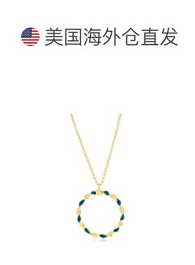 自营 simona纯银 Petrolio 珐琅扭纹项链 - 镀金 - 绿色 美国奥莱