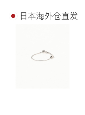 日本直邮wePERM 女装 2颗滑动珠链式戒指 可调节尺寸 64423029215