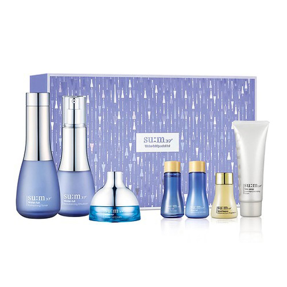 天猫国际海外仓直购韩国直邮sum37度呼吸苏秘惊喜水分套盒补水保湿护肤水乳霜套装0