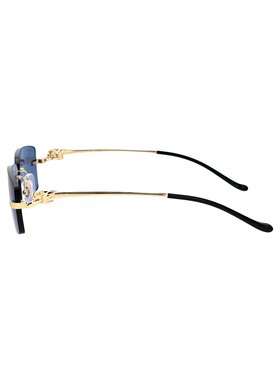 CARTIER 男士太阳镜 CT0430S004 CO 蓝色 logo标识太阳镜