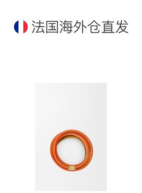 自营1h可退 欧洲直邮Loewe罗意威 女士鲜亮橙色/黄色小牛皮双圈Tw