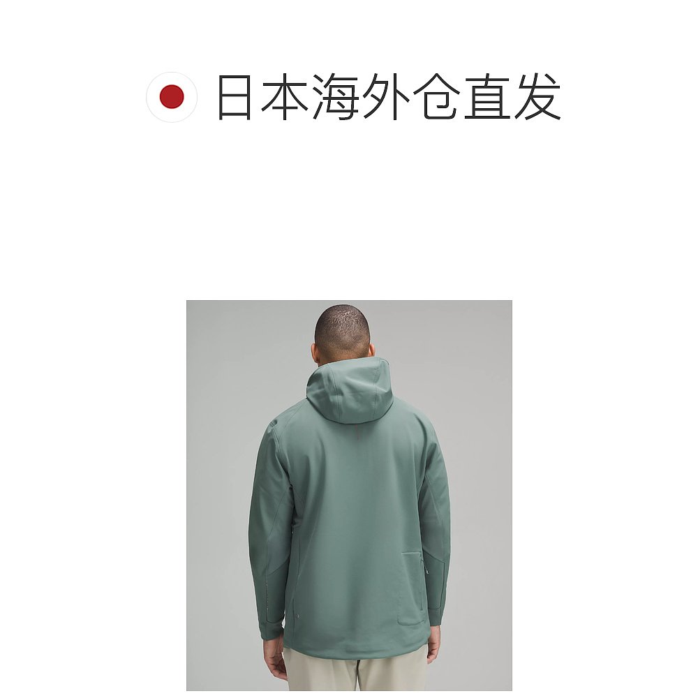 日潮跑腿Lululemon露露乐蒙 男款连帽防风夹克外套 绿色 XS prod9 - 图1