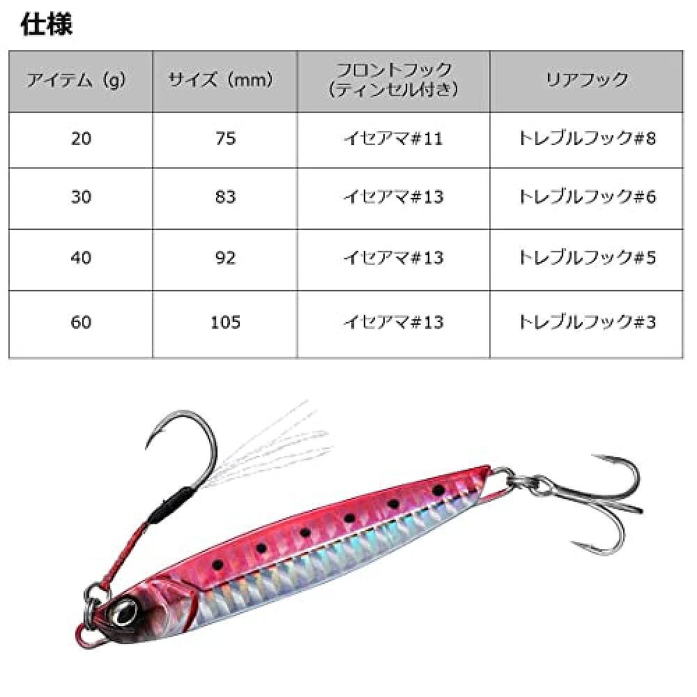 【日本直邮】Daiwa达亿瓦 诱饵 Samurai Jig R 40g PH 银色 - 图2