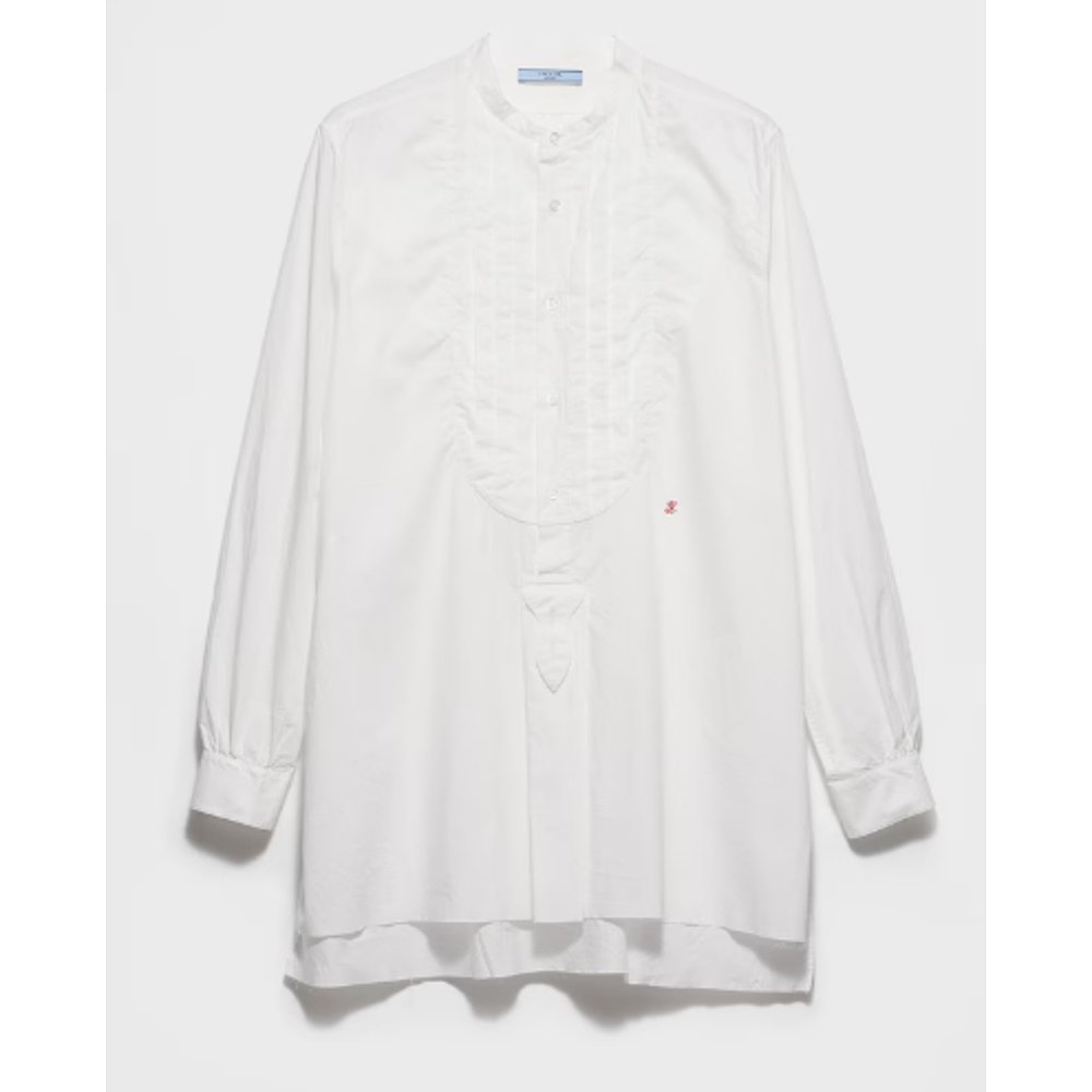 香港直邮PRADA 男士衬衫 P402JRSOOO18WOF0009 SS2026 白色 - 图2