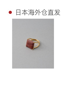 日本直邮ete 女士 红碧玉 天然石 戒指 银925 黄金镀层 821563