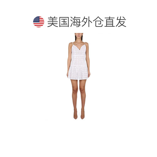 自营michael michael korsEyelet Dress - white 美国奥莱直发 - 图1