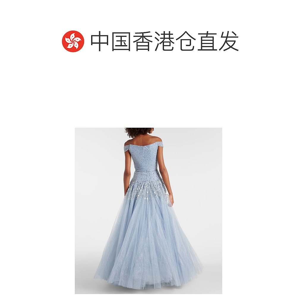 香港直邮潮奢 Jenny Packham 女士 Sirena 精饰薄纱礼服 000390 - 图1