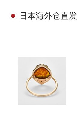 日本直邮日潮 agete 阿卡朵K10 琥珀/钻石戒指配饰婚戒