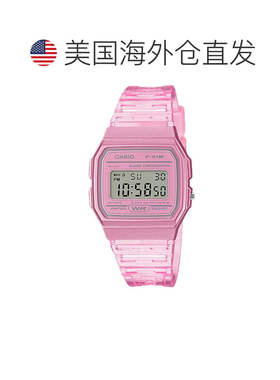 自营Casio Men's Transparent Pink Digital Watch - F-91WS-4CF