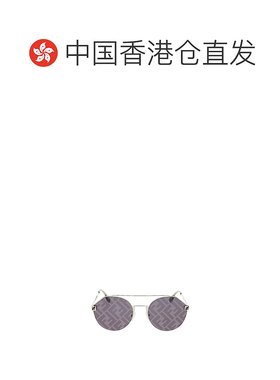 香港直邮FENDI 女士眼镜 FE40060U16X SS2024 灰色 徽标太阳镜