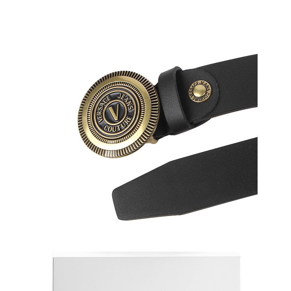 香港直发Versace范思哲V-EMBLEM系列腰带金属色圆形搭扣 - 图3