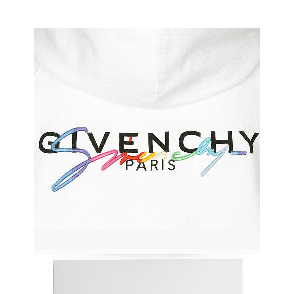 香港直邮GIVENCHY 纪梵希/男装 服饰 白色连帽拉链运动衫外套男士