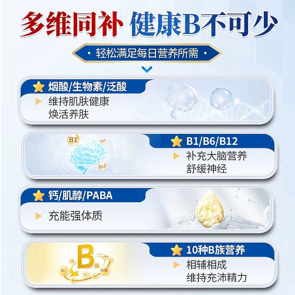 香港直邮沿寿life extension活性复合维生素B族多种vb片b1b2b6b7 - 图3