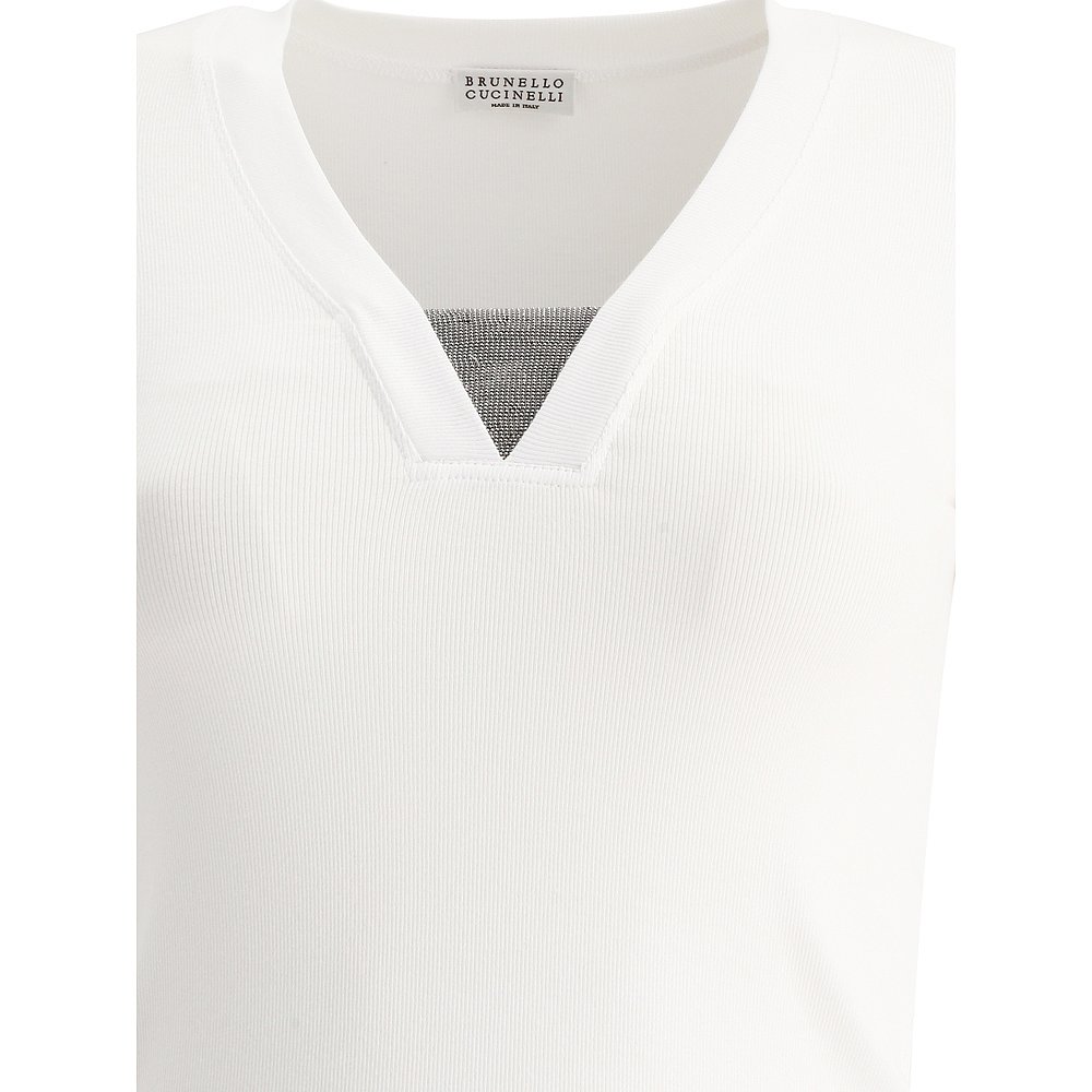 1h可退 BRUNELLO CUCINELLI 女士T恤 M0TC8EL692C159 SS2025短袖 - 图2