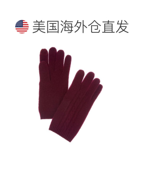 自营Phenix放置电缆羊绒触摸技术手套-红色 美国奥莱直发