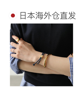 日本直邮MIUMIU 女士手链 5IB772 2IGY皮革材质饰有品牌标志编织