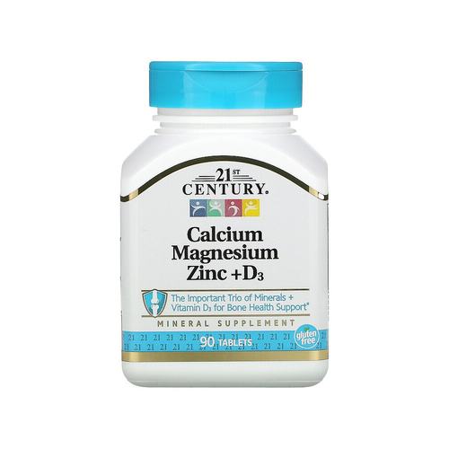 香港直发21st century21世纪富含钙镁锌维生素D3片90片 - 图0