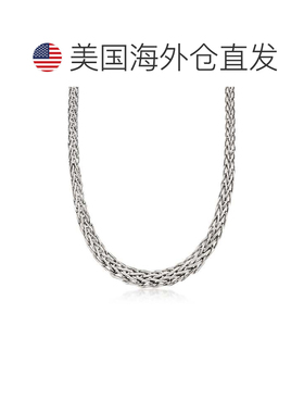 自营Ross-Simons 纯银渐变小麦链项链 - 18 英寸 美国奥莱直发