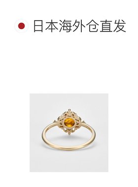 日本直邮日潮 agete 阿卡朵K5 琥珀/钻石戒指