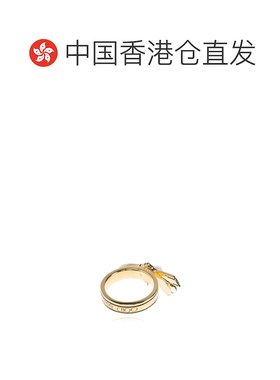 1h可退 香港直邮JIMMY CHOO 女士戒指 RIBBONRINGJKIGOLDBLACKWHI