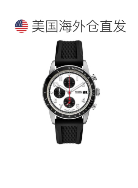 自营Fossil Men's Sport Tourer White Round 42mm - white 美国