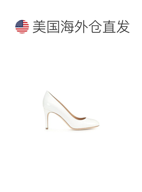 自营Sergio Rossi Calfskin High Heel Women's Pumps - white 美