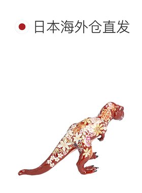 日本直邮九谷烧霸王龙赤花褂（红色插花）西幸雄设计装在泡桐木盒