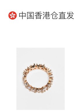 1h可退 香港直邮潮奢 ASOS 女士 水晶设计色调戒指(金色)
