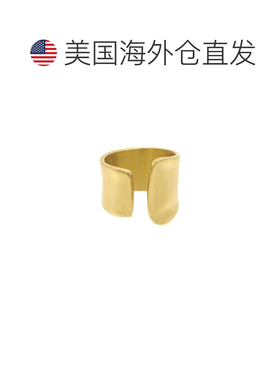 自营adornia抗锈蚀 14k 镀金高开口戒指 - 金色 美国奥莱直发