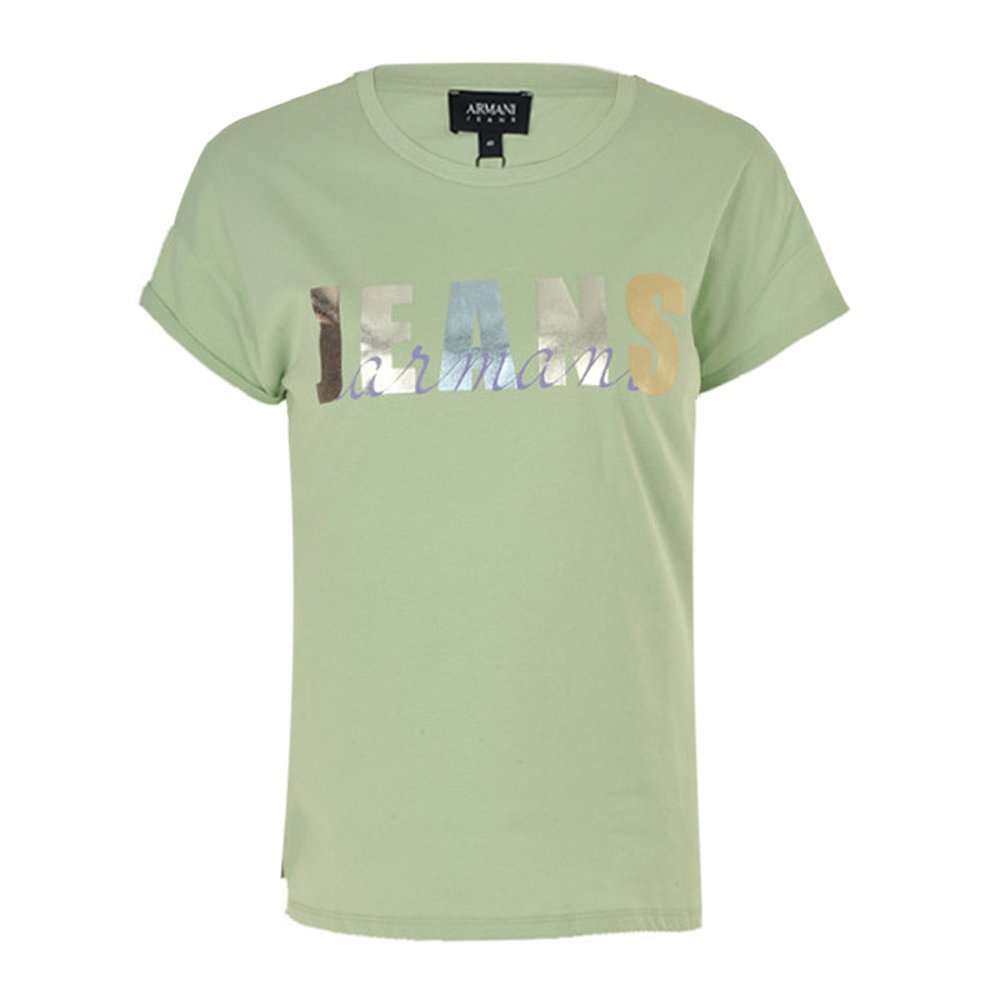 香港直邮Armani Jeans阿玛尼女士T恤淡绿色棉3Y5T07-J14Z-1876 - 图1